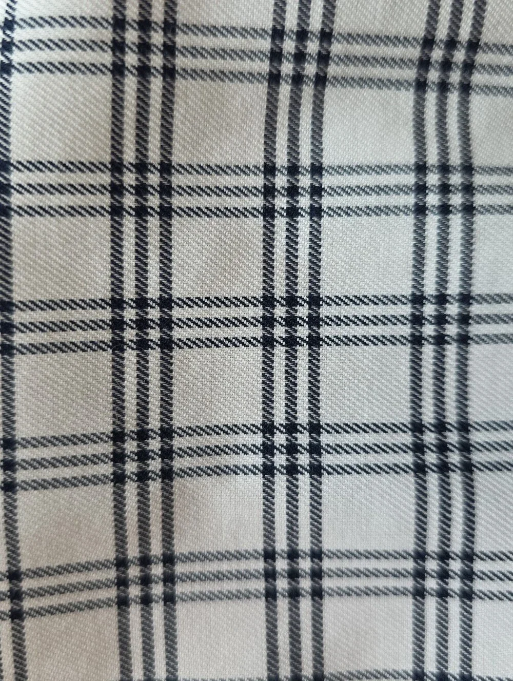 Banana Republic - Non-Iron Slim Fit Dress Shirt - M - White Navy Plaid